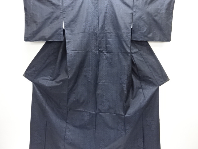 SALE!! JAPANESE KIMONO / DORO OSHIMA TSUMUGI / ENSEMBLE / WOVEN FLOWER
