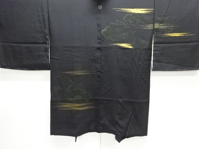 SALE!! JAPANESE ANTIQUE HAORI / TAISHO ROMAN STYLE / URUSHI / WOVEN PINE & BAMBOO