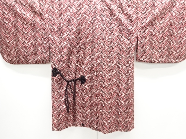 SALE!! JAPANESE ANTIQUE DOCHUGI / TAISHO ROMAN STYLE / SILK / LACE / PLANTS