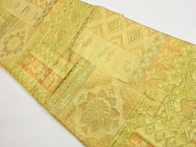 SALE!! JAPANESE FUKURO OBI / MATELASSE / WOVEN RHOMBUS