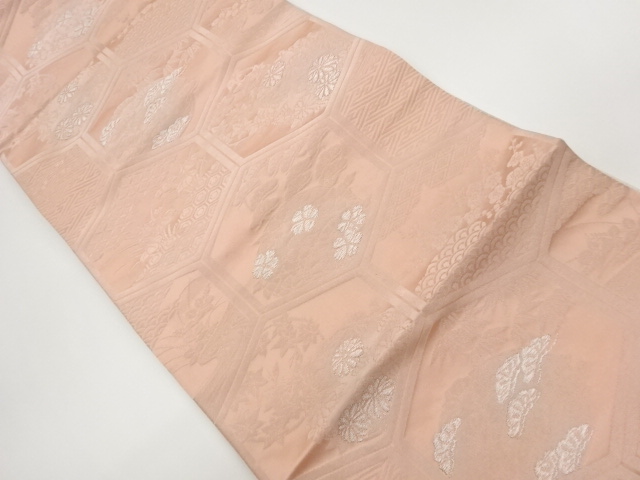 SALE!! JAPANESE FUKURO OBI / REVERSIBLE / WOVEN KIKKO PATTERN