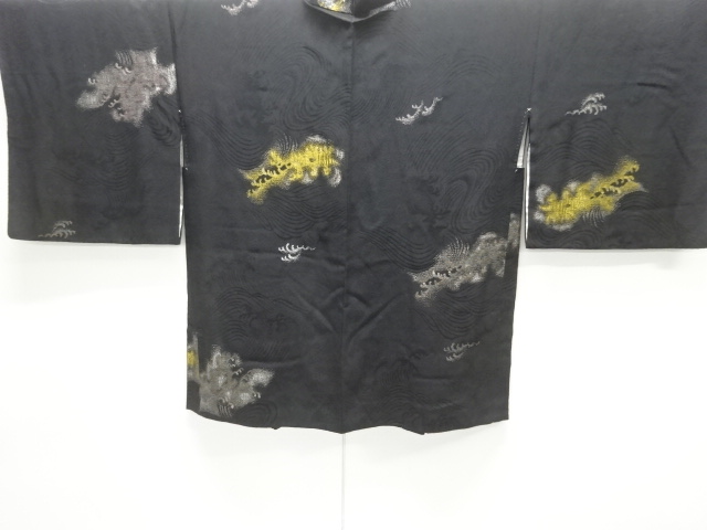 SALE!! Taisho-roman woven haori with a stormy wave pattern