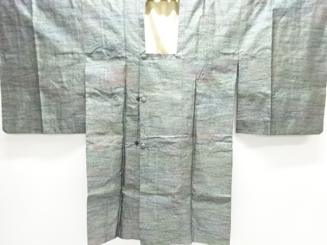 SALE!! JAPANESE KIMONO / ANTIQUE MICHIYUKI COAT / SILK / DORO OSHIMA TSUMUGI