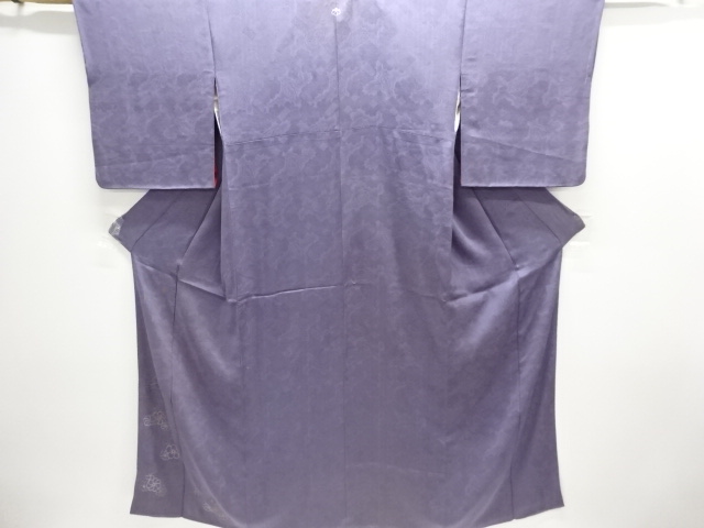 SALE!! Antique mon brocade, one-piece embroidered kimono with twisted flower pattern
