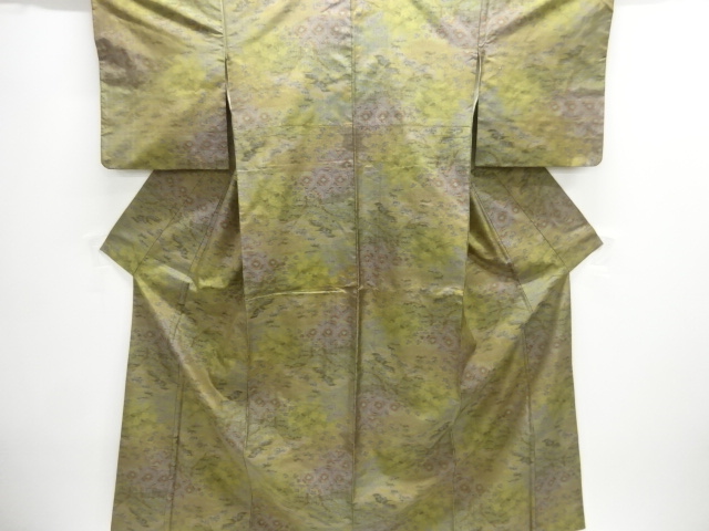 SALE!! JAPANESE KIMONO / HONJO OSHIMA TSUMUGI KIMONO / INTERWOVEN TORTOISESHE