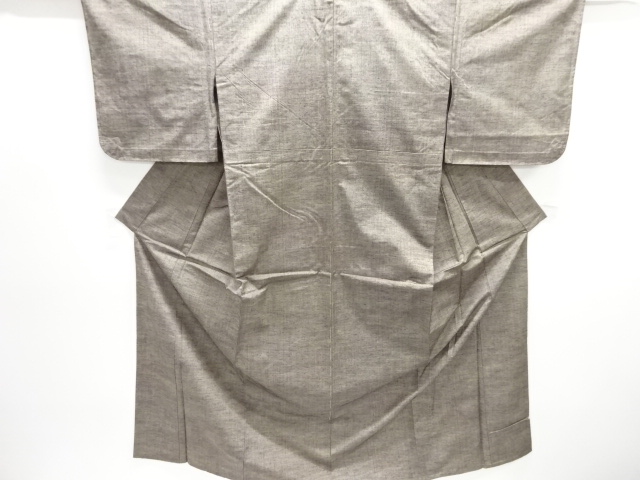 SALE!! JAPANESE KIMONO / UNUSED HITOE TSUMUGI / WOVEN DOTS