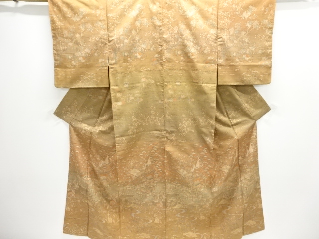 SALE!! JAPANESE KIMONO / TSUKESAGE KIMONO / TSUMUGI / CHAYATSUJI