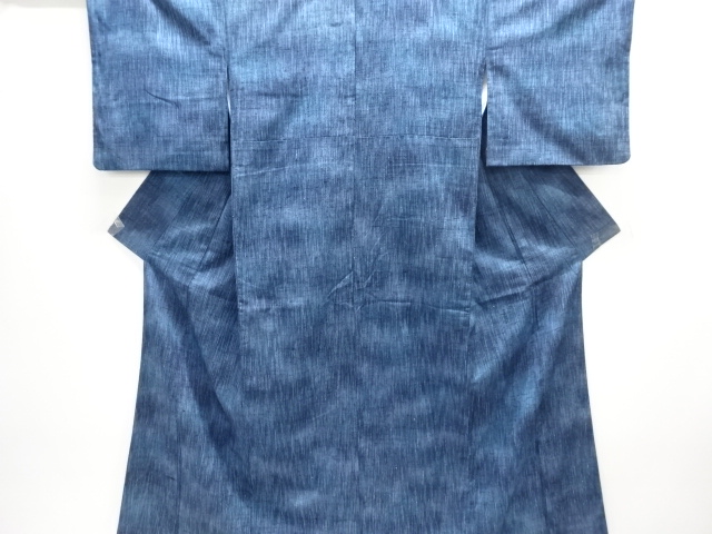 SALE!! JAPANESE KIMONO / ANTIQUE RAIN STRIPE PATTERN WOVEN TSUMUGI KIMONO