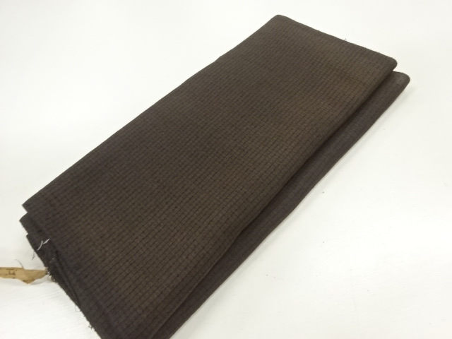 SALE!! JAPANESE KIMONO / ANTIQUE CHECKERED WEAVE SUMMER KIMONO ARAIHARI