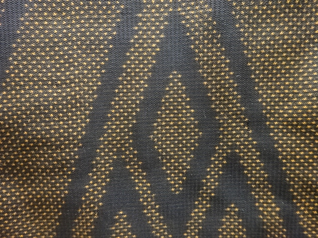 SALE!! JAPANESE KIMONO / ANTIQUE DIAMOND PATTERN OSHIMA TSUMUGI KIMONO (5 MAR