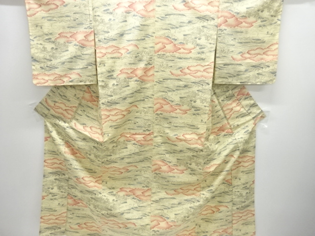 SALE!! JAPANESE KIMONO / ANTIQUE PERIOD FIGURES / SCENERY PATTERN JODAI TSUMU