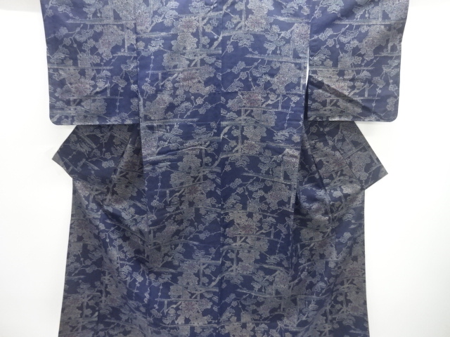 SALE!! JAPANESE KIMONO / ANTIQUE PINE / CHRYSANTHEMUM / PLUM PATTERN WOVEN TS
