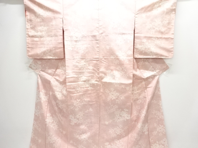 SALE!! JAPANESE KIMONO / BRANCH FLOWER PATTERN WOVEN TOKAMACHI TSUMUGI KIMONO