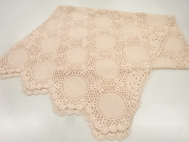 SALE!! JAPANESE KIMONO / RIBBON EMBROIDERY FLORAL PATTERN SHAWL
