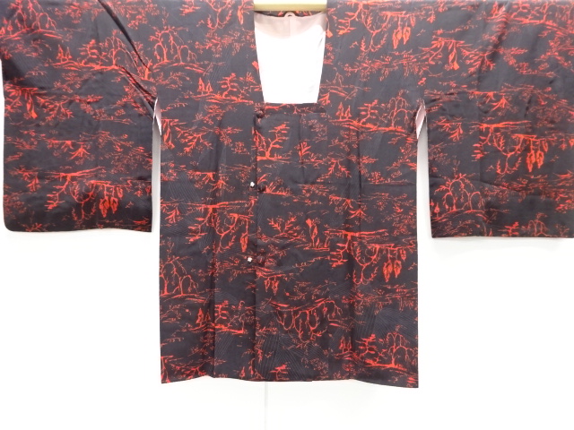 SALE!! JAPANESE KIMONO / ANTIQUE TAISHO ROMANTICISM BOTANICAL PATTERN MICHIYU