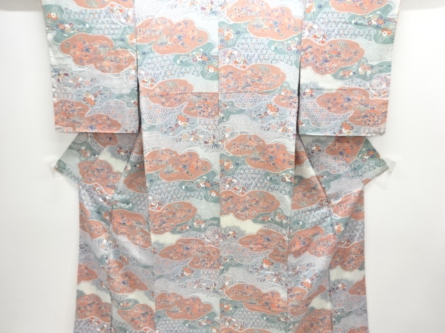 SALE!! JAPANESE KIMONO / KOMON / FLOWER & BIRD