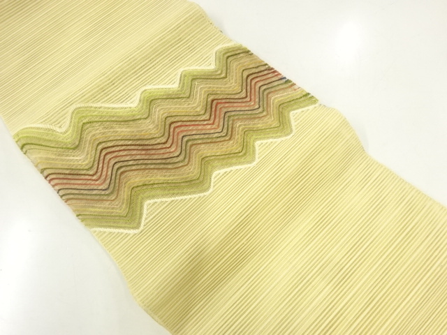 SALE!! JAPANESE KIMONO / KIMONO FOR SUMMER ABSTRACT PATTERN WOVEN NAGOYA OBI