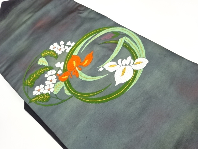 JAPANESE NAGOYA OBI / WOVEN FLOWER