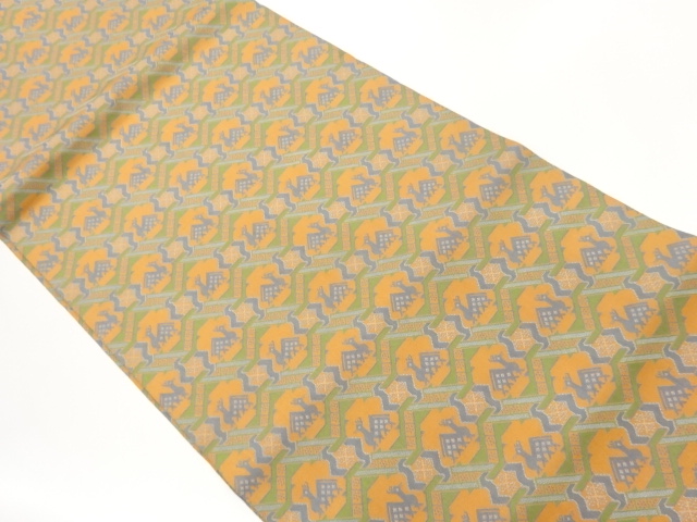 JAPANESE HIRAKI NAGOYA OBI / WOVEN ARISUGAWA PATTERN
