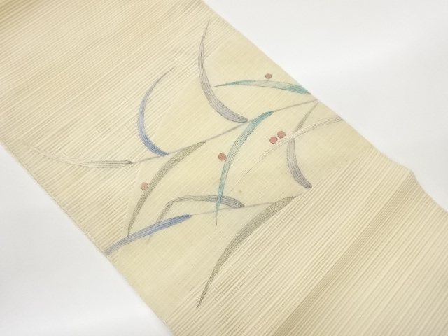 JAPANESE NAGOYA OBI FOR SUMMER / TSUZURE / WOVEN MIST