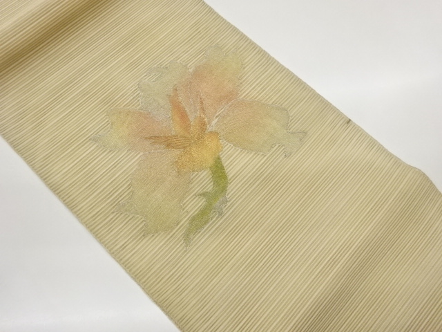 JAPANESE NAGOYA OBI FOR SUMMER / WOVEN FLOWER
