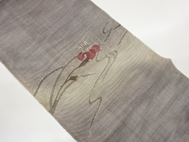 JAPANESE NAGOYA OBI FOR SUMMER / WOVEN WAVY STRIPE