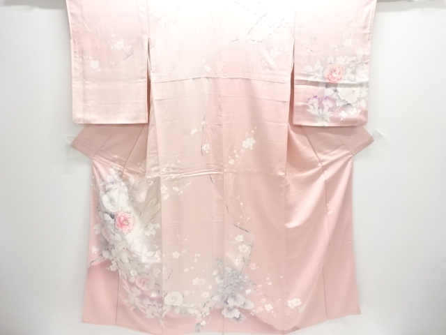 SALE!! JAPANESE KIMONO / HOMONGI / EMBROIDERY / BIRD 