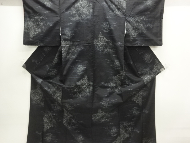 SALE!! JAPANESE KIMONO / TSUMUGI / WOVEN SCENERY 