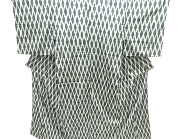 SALE!! JAPANESE KIMONO / ANTIQUE TAISHO ROMANTIC DIAGONAL CHECKERED PATTERN W