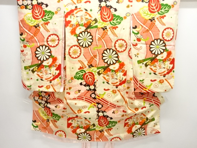 SALE!! JAPANESE KIMONO / ANTIQUE KIMONO / PAULOWNIA / CHRYSANTHEMUM PATTERNS 