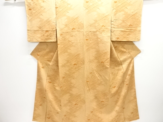 SALE!! JAPANESE KIMONO / KIKUBISHI PATTERN WOVEN KOMON