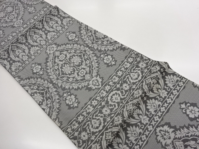 SALE!! JAPANESE FUKURO OBI / WOVEN FLORAL PLANTS