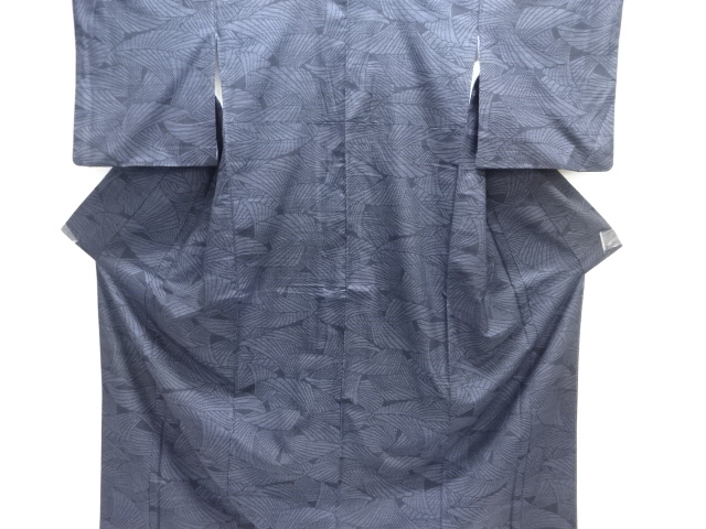 SALE!! JAPANESE KIMONO / ANTIQUE ABSTRACT PATTERN WOVEN TSUMUGI KIMONO