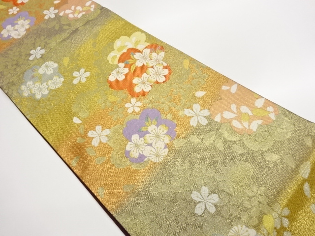 SALE!! JAPANESE FUKURO OBI / WOVEN SAKURA