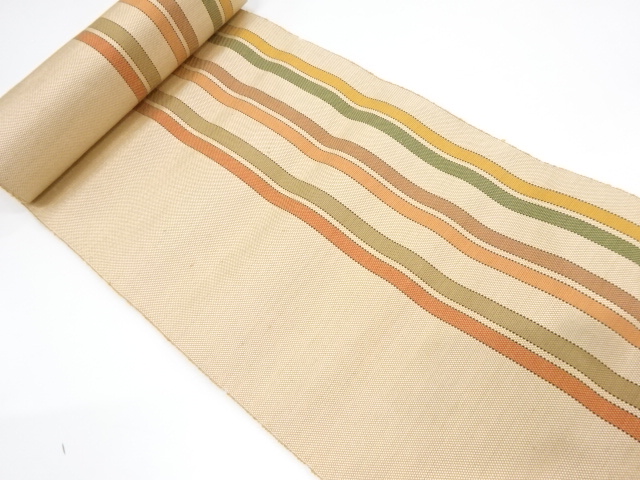 SALE!! JAPANESE KIMONO / ANTIQUE BOLT FOR OBI / WOVEN STRIPE