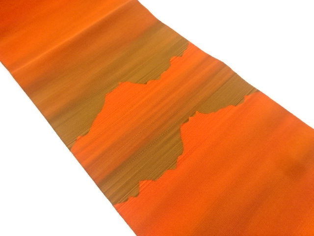SALE!! JAPANESE NAGOYA OBI / TSUZURE / WOVEN DISTANT MOUNTAINS