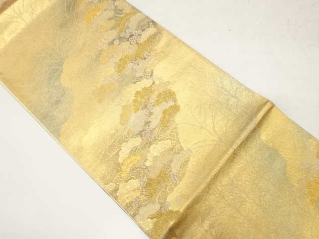 JAPANESE KIMONO / VINTAGE FUKURO OBI / SILK / WOVEN MICHINAGADORI