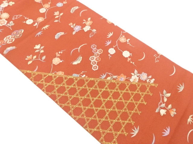 SALE!! JAPANESE FUKURO OBI / BRANCH FLOWER