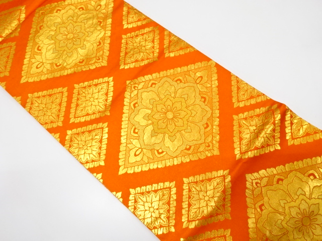 SALE!! JAPANESE FUKURO OBI / REVERSIBLE / WOVEN FLOWER