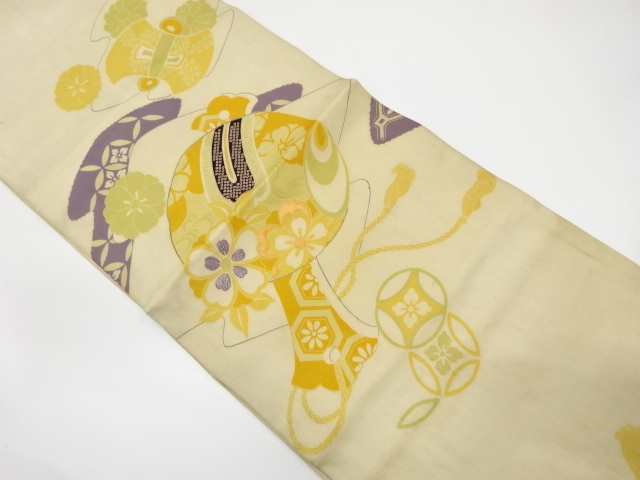 SALE!! JAPANESE KIMONO / ANTIQUE MARU OBI / EMBROIDERY / FLOWER & TREASURES