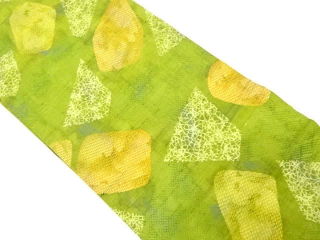 SALE!! JAPANESE NAGOYA OBI / TSUMUGI / WOVEN ABSTRACT STONE PAVEMENT