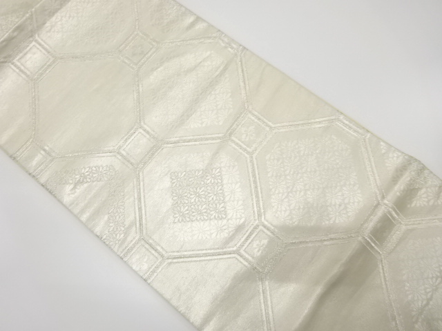 SALE!! JAPANESE KIMONO / ANTIQUE FUKURO OBI / SILK / WOVEN SHOKKOMON PATTERN