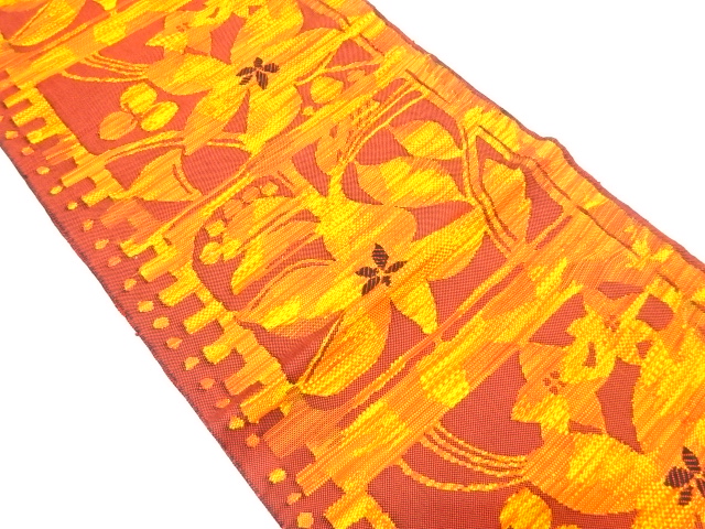 SALE!! JAPANESE NAGOYA OBI / FLOWER