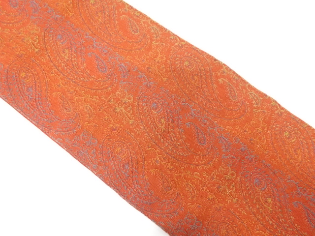 SALE!! JAPANESE KIMONO / ANTIQUE HIRAKI NAGOYA OBI / SILK / WOVEN FLORAL SARASA