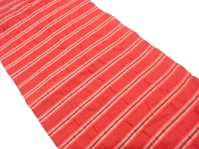 SALE!! JAPANESE KIMONO / ANTIQUE NAGOYA OBI / SILK / MATELASSE / WOVEN STRIPE