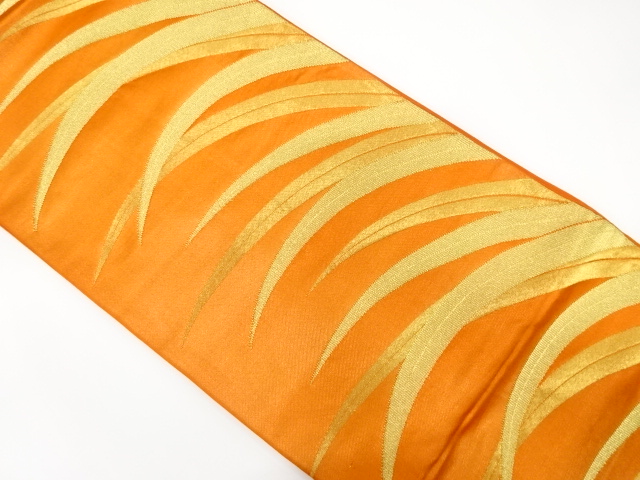 JAPANESE KIMONO / ANTIQUE FUKURO OBI / SILK / WOVEN PLANTS