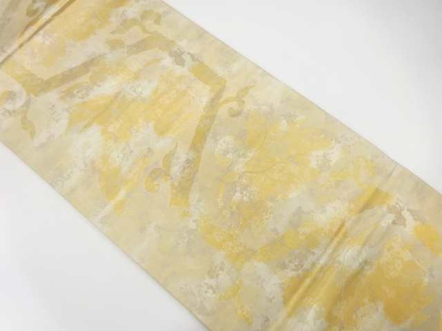 JAPANESE FUKURO OBI / WOVEN ABSTRACT ARABESQUE