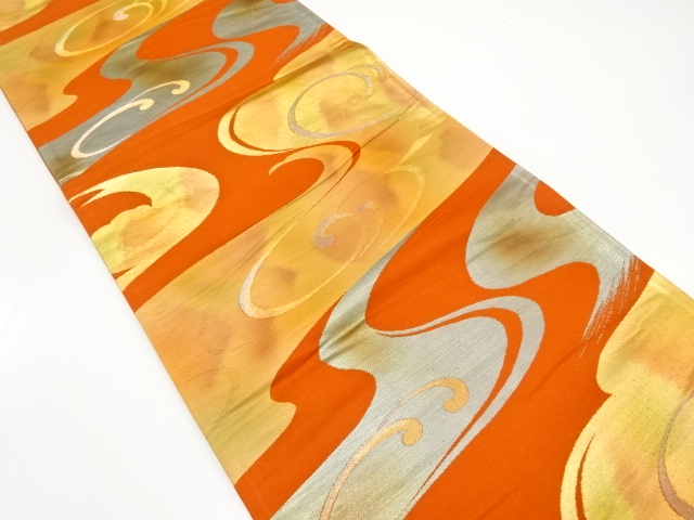 SALE!! JAPANESE KIMONO / ANTIQUE FUKURO OBI / SILK / WOVEN STREAM