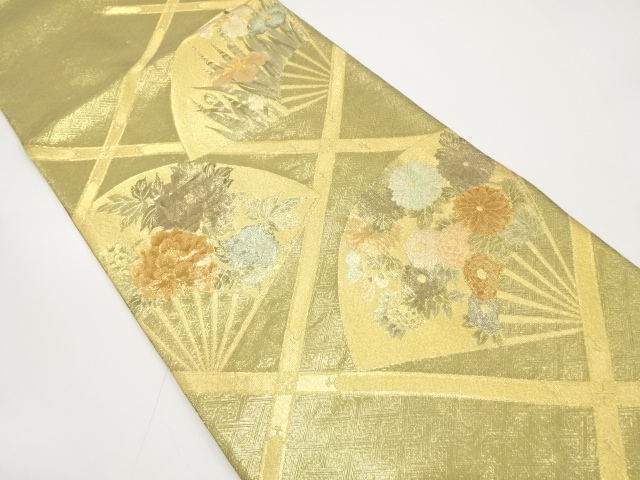 SALE!! JAPANESE FUKURO OBI / UNUSED / SAGANISHIKI / WOVEN IRIS