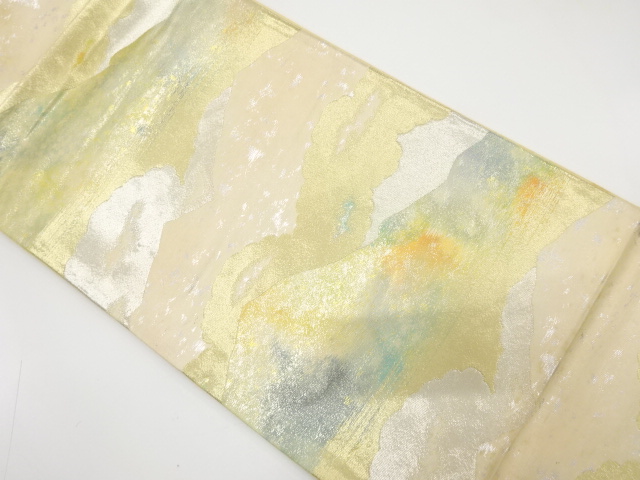 SALE!! JAPANESE KIMONO / ANTIQUE FUKURO OBI / SILK / WOVEN MIST